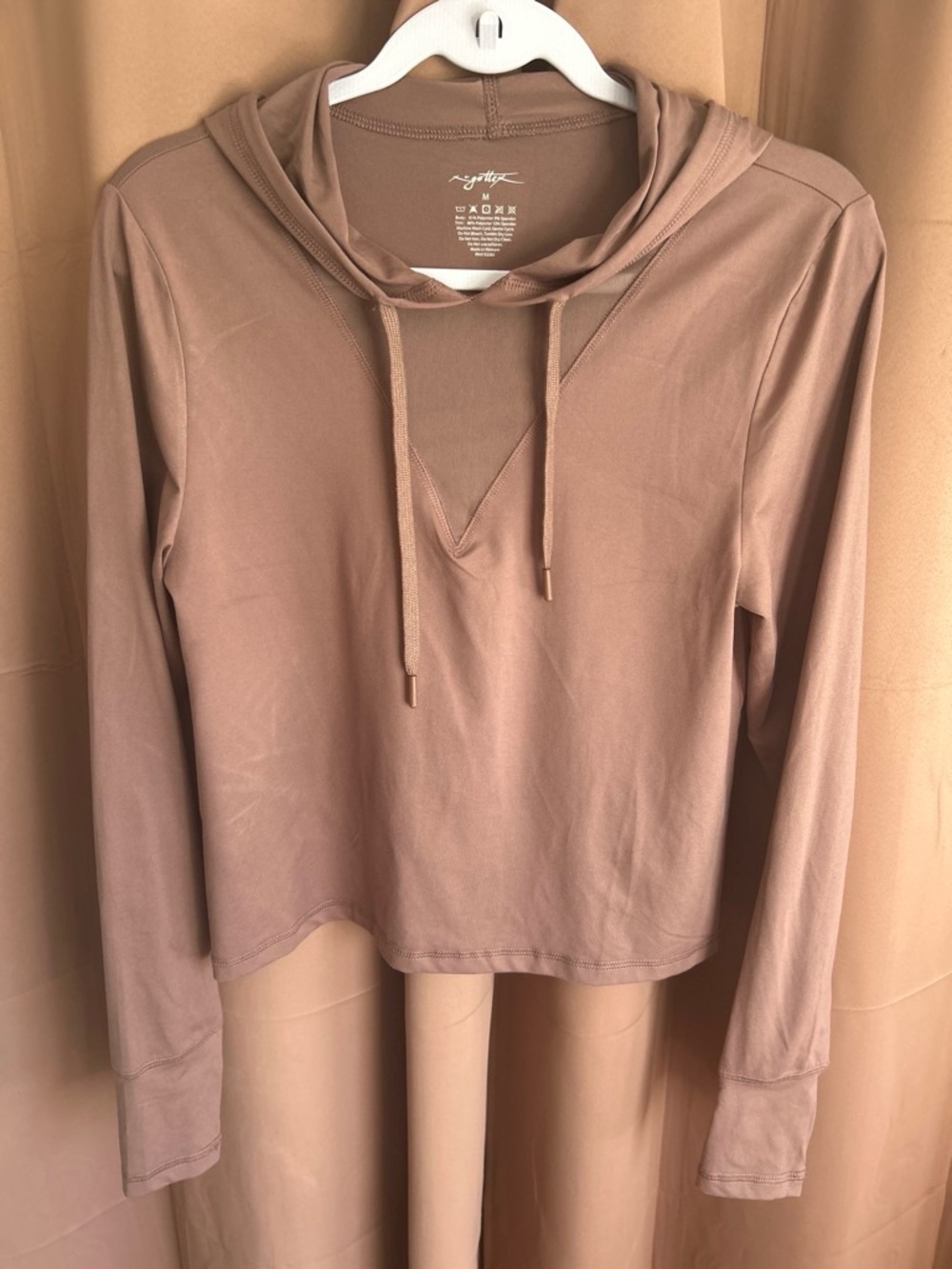 Athletic Hooded Long Sleeve Top